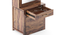 Fidora Dressing Table With Stool - Color Teak -Metal Channel (Teak Finish) by Urban Ladder - Dimension - 