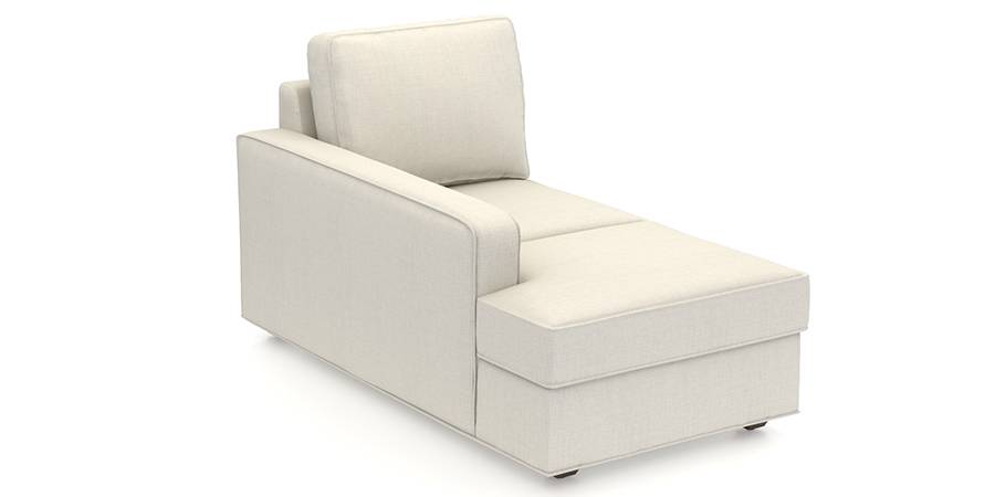 Apollo Sofa Set (Pearl, Fabric Sofa Material, Regular Sofa Size, Soft Cushion Type, Sectional Sofa Type, Left Aligned Chaise Sofa Component) by Urban Ladder