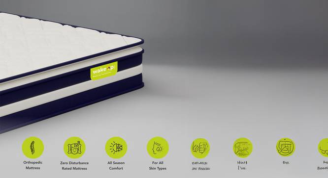 Smarttech Pillowtop Hybrid Pocket Spring Mattress - Single Size (Single Mattress Type, 10 in Mattress Thickness (in Inches), 72 x 30 in Mattress Size) by Urban Ladder - - 