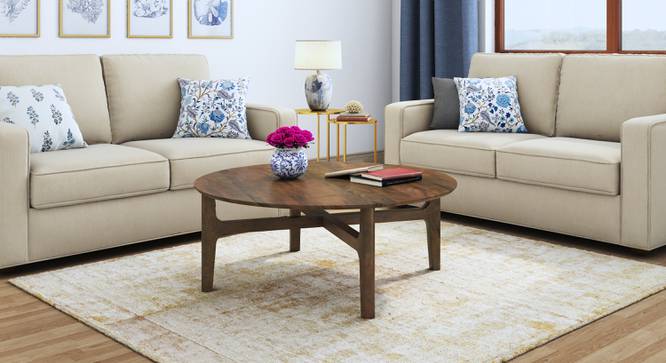 Cayman Wooden Top Coffee Table in Danish Walnut Finish (Danish Walnut Finish) by Urban Ladder - - 