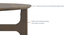 Cayman Wooden Top Coffee Table in Danish Walnut Finish (Danish Walnut Finish) by Urban Ladder - - 