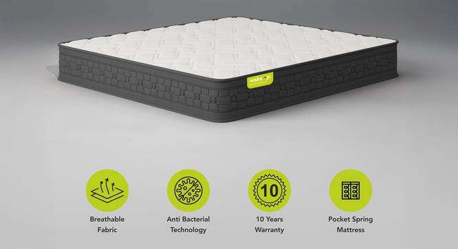 Riserox Pocket Spring Mattress - Queen Size (Queen Mattress Type, 10 in Mattress Thickness (in Inches), 75 x 66 in Mattress Size) by Urban Ladder - - 