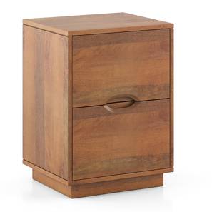 Zephyr Solid Wood Bedside Table in Amber Walnut Finish