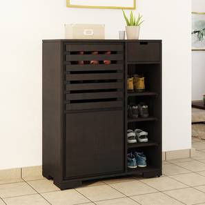 Madden Solid Wood Shoe Rack in American Walnut Finish