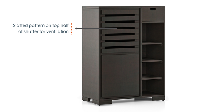 Madden Shoe Cabinet - Finish- American Walnut (American Walnut Finish) by Urban Ladder - - 