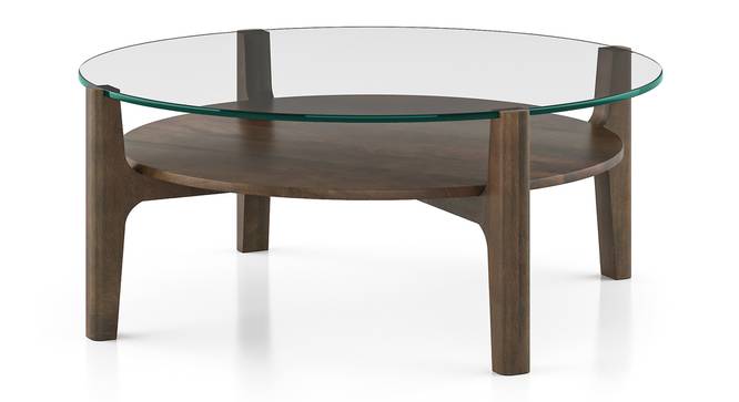 Cayman Glasstop Coffee Table Finish - Danish Walnut (Danish Walnut Finish) by Urban Ladder - - 