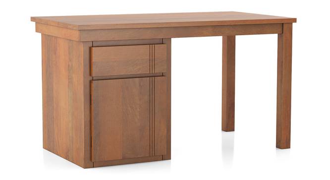 Bradbury Desk Size large in Amber walnut with Metal Channel (Amber Walnut Finish) by Urban Ladder - - 
