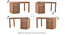 Bradbury Desk Size large in Amber walnut with Metal Channel (Amber Walnut Finish) by Urban Ladder - - 