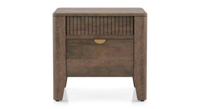 Toledo Solid Wood Bedside Table In Danish Walnut Finish (Danish Walnut Finish) by Urban Ladder - - 1002264