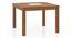 Brighton Square 4 Seater Dining Table with set of 4 Fabio Dining Chair (Four Seater, Amber Walnut Finish, Matty Yellow) by Urban Ladder - - 