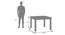 Brighton Square 4 Seater Dining Table with set of 4 Fabio Dining Chair (Four Seater, Amber Walnut Finish, Matty Yellow) by Urban Ladder - - 