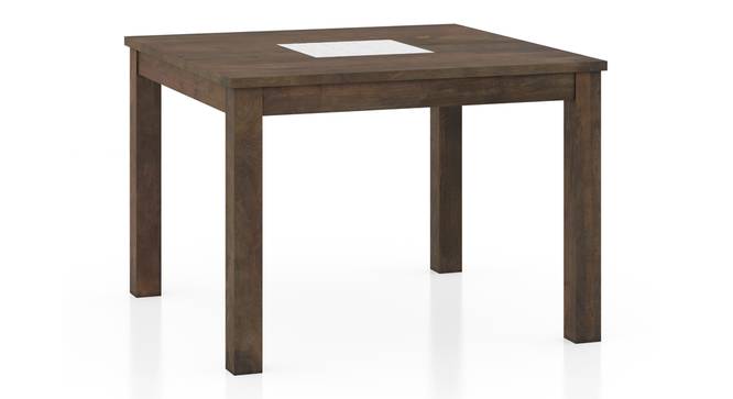 Brighton Square 4 Seater Dining Table with set of 4 Fabio Dining Chair (Four Seater, Matty Yellow, Danish Walnut Finish) by Urban Ladder - - 