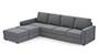 Apollo Sofa Set (Smoke, Fabric Sofa Material, Regular Sofa Size, Soft Cushion Type, Sectional Sofa Type, Sectional Master Sofa Component, Regular Back Type, Regular Back Height) by Urban Ladder - - 100240