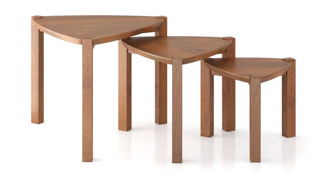 Clapton nested table- Set of 3- Finish- Amber Walnut (Amber Walnut Finish) by Urban Ladder - - 