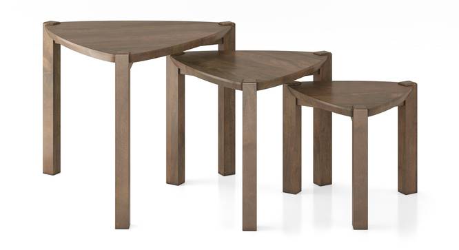 Clapton nested table- Set of 3- Finish- Amber Walnut (Danish Walnut Finish) by Urban Ladder - - 