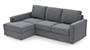 Apollo Sofa Set (Smoke, Fabric Sofa Material, Regular Sofa Size, Soft Cushion Type, Sectional Sofa Type, Sectional Master Sofa Component, Regular Back Type, Regular Back Height) by Urban Ladder - - 100244