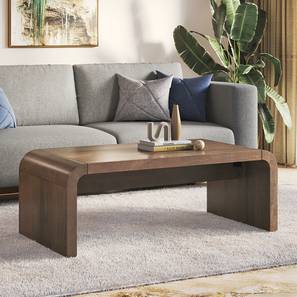 Coffee Table Design Quinn Rectangular Solid Wood Coffee Table in Danish Walnut