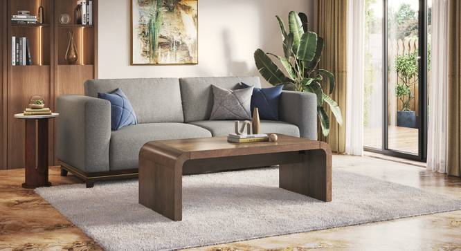 Quinn Rectangular Solid Wood Coffee Table In Danish Walnut Finish (Danish Walnut Finish) by Urban Ladder - - 
