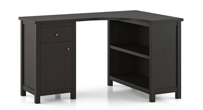 Dickens Solid Wood Corner Desk (American Walnut Finish) by Urban Ladder - - 