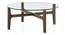 Cayman Glasstop Coffee Table Finish Danish Walnut (Teak Finish) by Urban Ladder - - 