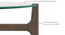 Cayman Glasstop Coffee Table Finish Danish Walnut (Teak Finish) by Urban Ladder - - 