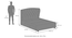Holmebrook Upholstered Storage Bed (Queen Bed Size, Tan Leatherette) by Urban Ladder - Dimension - 1002481
