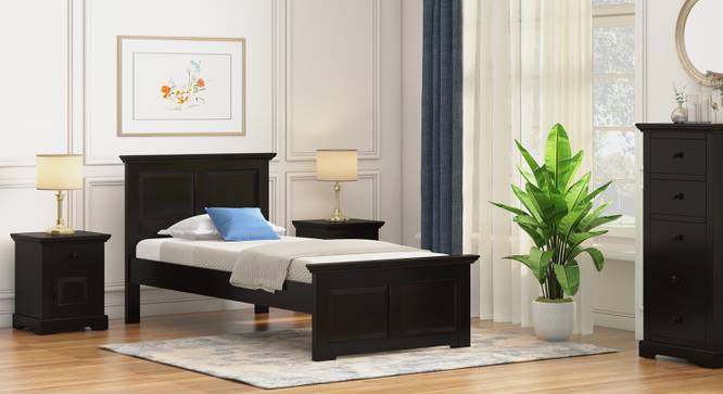 Alexandra Bed Without Storage (Single Bed Size, American Walnut Finish) by Urban Ladder - Side View - 