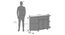 Ramore Sideboard - Finish- Amber Walnut -Metal Channel (Amber Walnut Finish) by Urban Ladder - Dimension - 