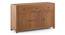 Striado Sideboard, Finish - American Walnut -Metal Channel (Amber Walnut Finish) by Urban Ladder - Side View - 