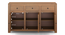 Striado Sideboard, Finish - American Walnut -Metal Channel (Amber Walnut Finish) by Urban Ladder - Ground View - 