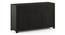 Striado Sideboard, Finish - American Walnut -Metal Channel (American Walnut Finish) by Urban Ladder - Side View - 