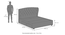 Holmebrook Upholstered Storage Bed (King Bed Size, Tan Leatherette) by Urban Ladder - Dimension - 