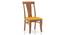 Fabio Solid Wood Dining Chair set of 2 (Amber Walnut Finish, Matty Yellow) by Urban Ladder - - 
