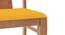 Fabio Solid Wood Dining Chair set of 2 (Amber Walnut Finish, Matty Yellow) by Urban Ladder - - 