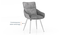 Rosen 6 Seater Ceramic Dining Table With Megan Swivel Dining Chairs (Grey, Black Finish, Fabric Material, 6 Table Seating Capacity) by Urban Ladder - Rear View Design 1 - 1002759