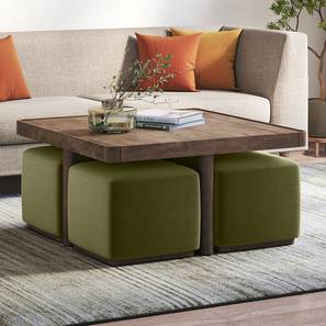 Center Tables Design Tetra Square Solid Wood Coffee Table in Danish Walnut