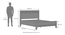 Toledo Solid Wood Queen Size -Non Storage Bed In Danish Walnut Finish (Queen Bed Size, Danish Walnut Finish) by Urban Ladder - Dimension - 