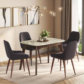 Wooden Tables Design Lunar 4 Seater Grey Mirage Stone Dining Table