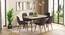 Lunar Grey Mirage Stone Dining Table In Mahogany Finish (Mahogany Finish, Six Seater) by Urban Ladder - - 