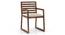 Hawley Study Chair (Teak Finish, Macadamia Brown) by Urban Ladder - Storage Image - 