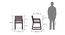 Hawley Study Chair (Mahogany Finish, Macadamia Brown) by Urban Ladder - Dimension - 