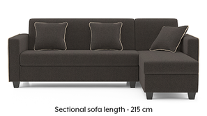 Henry Sectional Fabric Sofa (Cedar Brown)