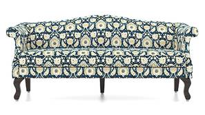 Darya Fabric Sofa (Blue Floral Damask Print)