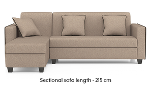Henry Sectional Fabric Sofa (Oat Beige)