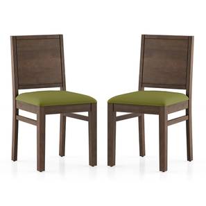Terra Dining Room Collection Design Atlas Solid Wood Dining Chair set of 2 in Danish Walnut Finish