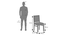 Atlas Dining Chairs Set of 2 (Avocado Green, Danish Walnut Finish) by Urban Ladder - Dimension - 