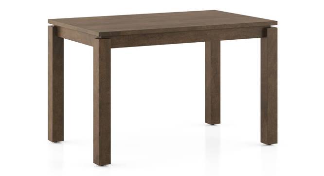Atlas Solid Wood 4 Seater Dining Table With Reed Dining Chairs Set (Macadamia Brown Hopsack Weave, Danish Walnut Finish, 4 No of Chairs, 6 Table Seating Capacity) by Urban Ladder - Side View - 