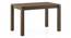 Atlas Solid Wood 4 Seater Dining Table With Reed Dining Chairs Set (Macadamia Brown Hopsack Weave, Danish Walnut Finish, 4 No of Chairs, 6 Table Seating Capacity) by Urban Ladder - Side View - 