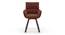 Atlas Solid Wood 6 Seater Dining Table With Bren Swivel Dining Chairs Set (Danish Walnut Finish, Auburn, 6 No of Chairs, 6 Table Seating Capacity) by Urban Ladder - - 