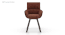 Atlas Solid Wood 6 Seater Dining Table With Bren Swivel Dining Chairs Set (Danish Walnut Finish, Auburn, 6 No of Chairs, 6 Table Seating Capacity) by Urban Ladder - - 